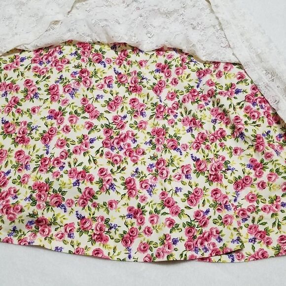 VINTAGE Volume One Lace Floral Fit & Flare Dress - Picture 12 of 16